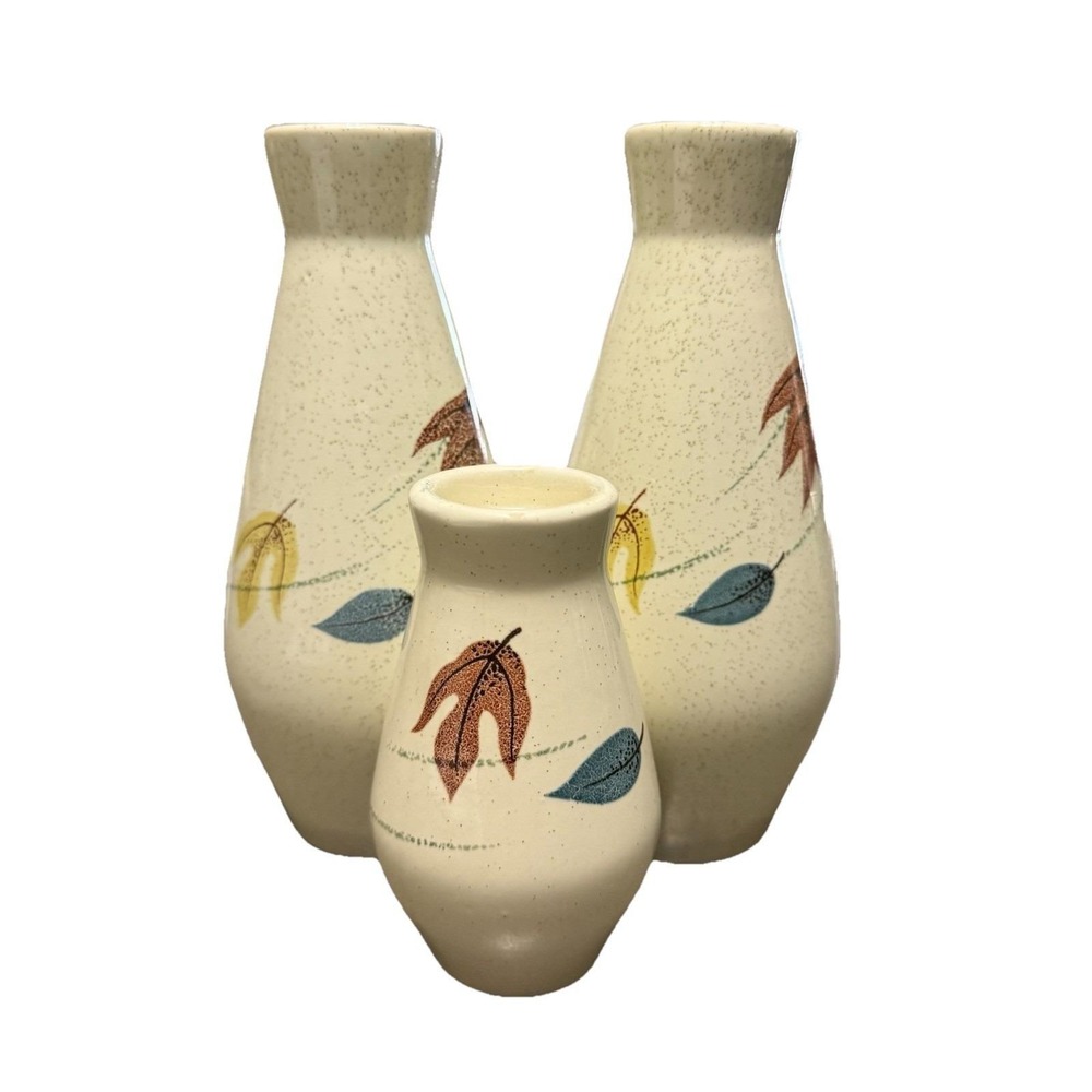Franciscan Autumn‎ Salt Pepper Shakers Set 3pc USA Vintage